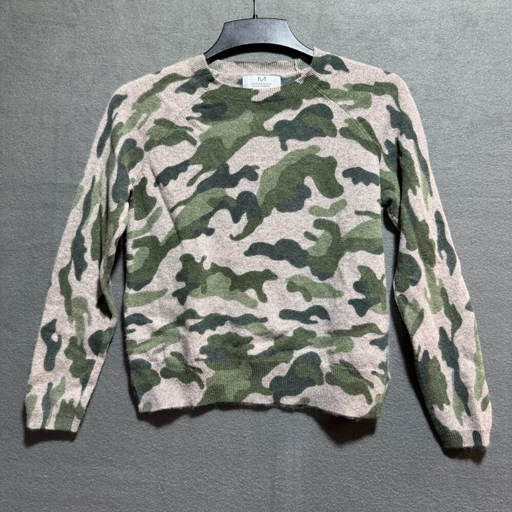 Magaschoni 100% Cashmere Camouflage Pullover Sweater Size Medium